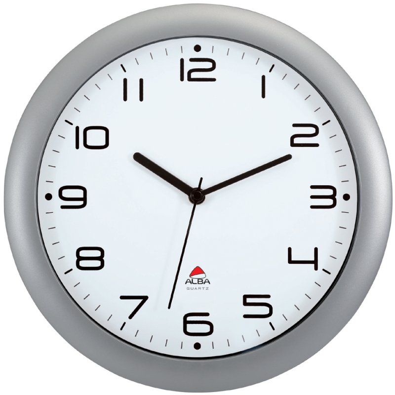 ALBA wandklok HORNEW wit quartz uurwerk stil 30cm